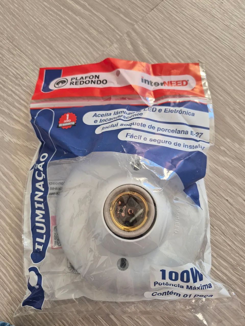 Plaflon/ bocal para lâmpada redondo