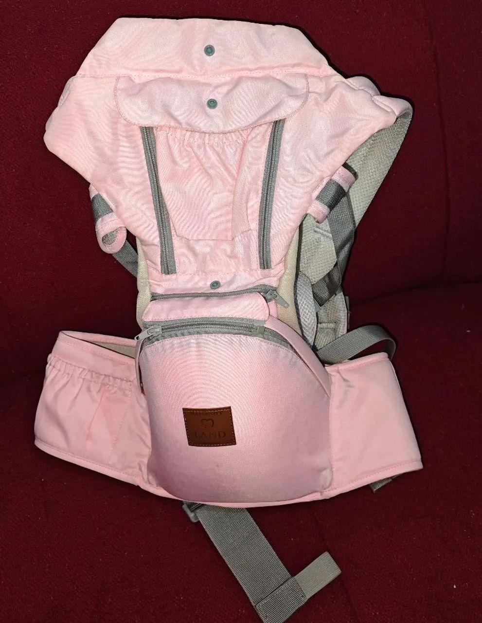 Canguru ergonômico para bebê rosa