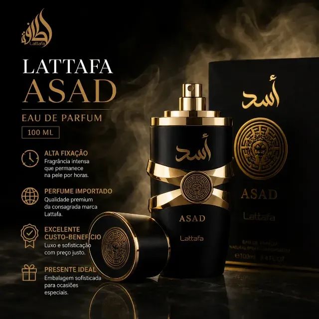 PERFUME ÁRABE LATTAFA ASAD - EAU DE PARFUM 100 ML - ENVIO IMEDIATO - Foto 4