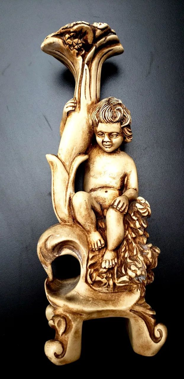 Antigo castiçal Barroco - Foto 5