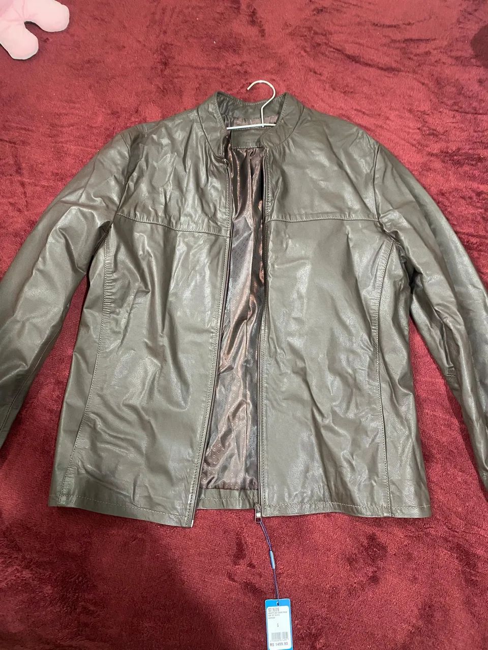 Jaqueta de Couro Marrom Masculina - Foto 3