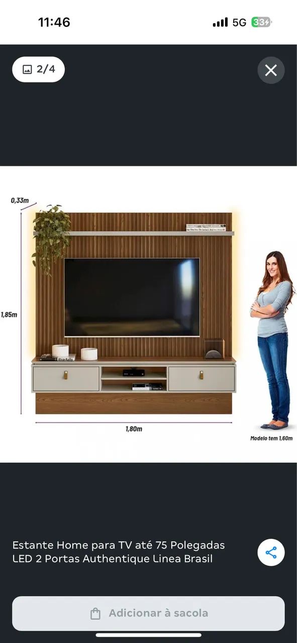 Painel ripado para TV até 75?65573788105730121