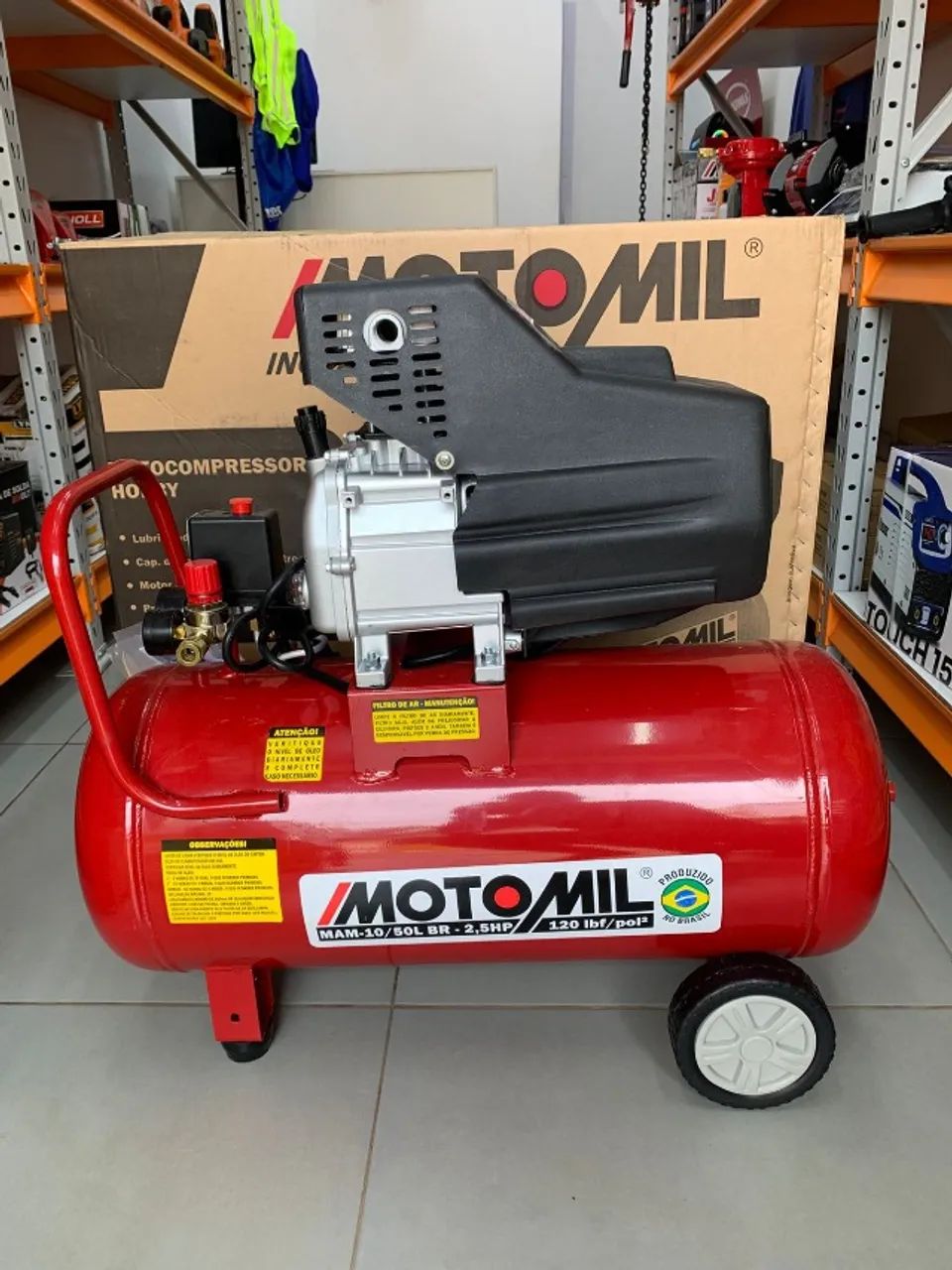 Compressor de Ar Motomil 2,5HP 50Litros