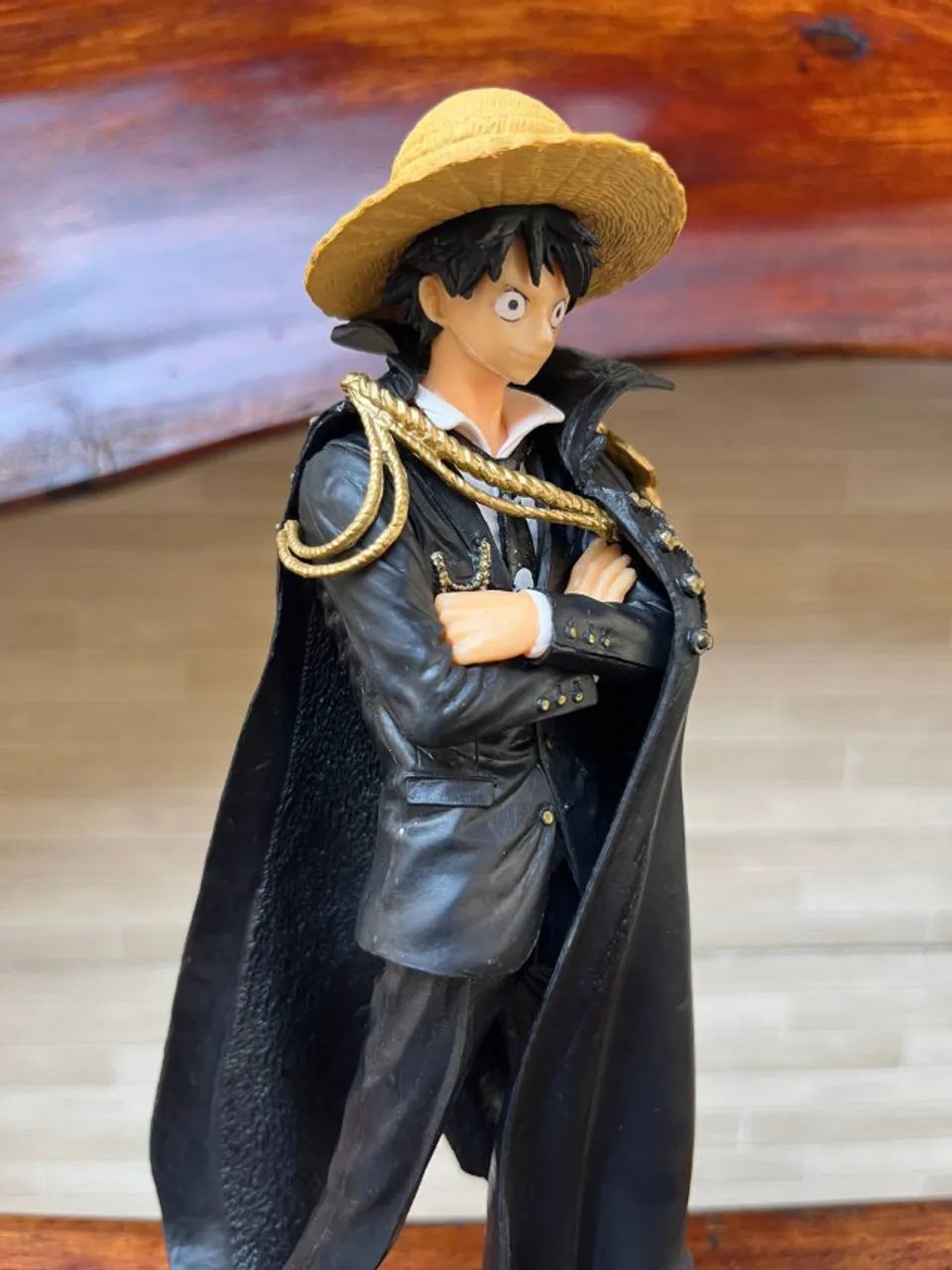 Action Figure One Piece - Luffy Uniforme Preto 23cm - Foto 2