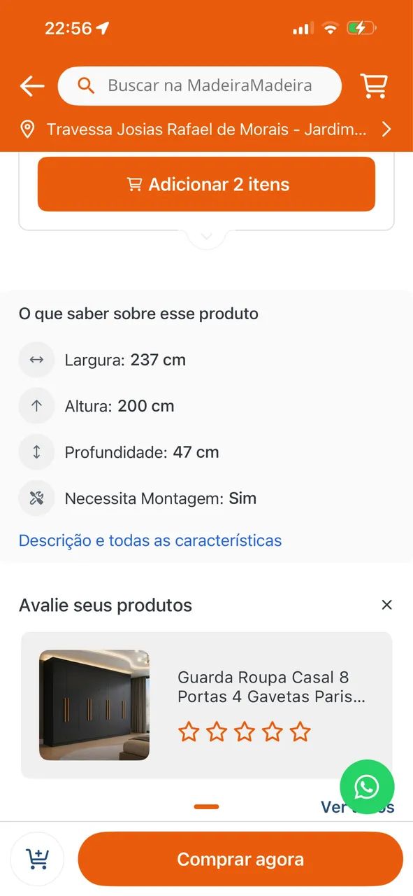 Guarda roupa casal  - Foto 2