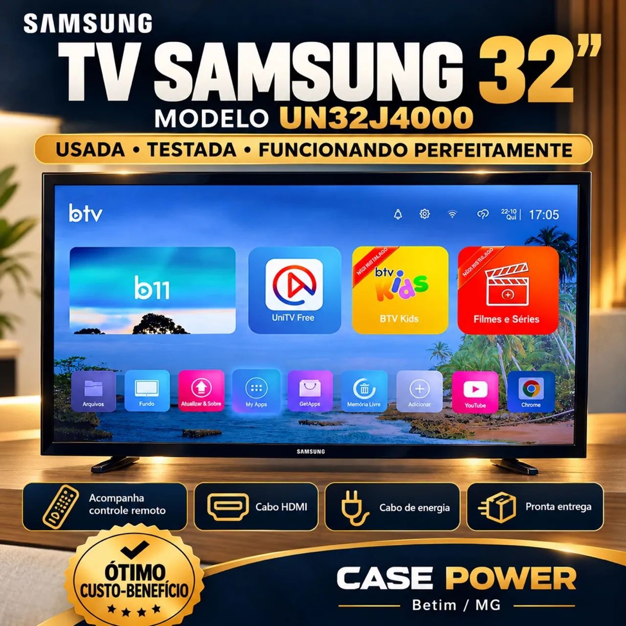 Tv Samsung Smart TV 32 Polegadas LED HD Super Conservada