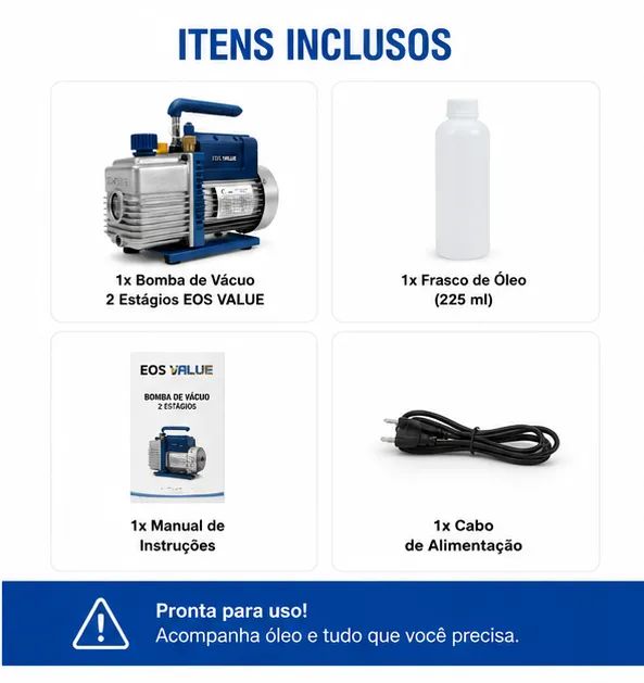 Bomba de Vácuo EOS Blue 6CFM Bivolt 1 Estágio - Foto 3
