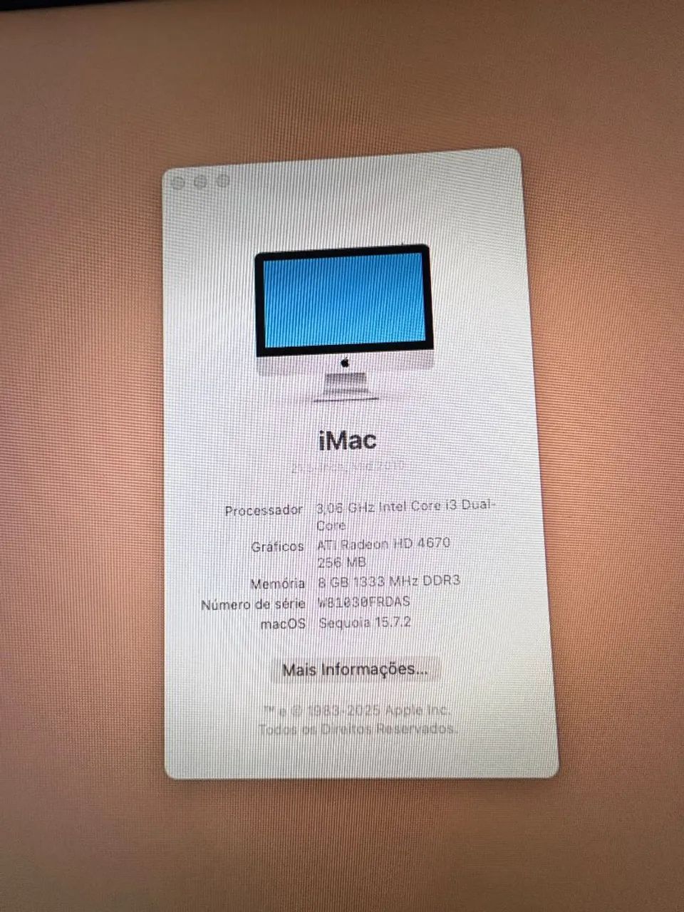 iMac 21,5" SSD 1TB | 8GB RAM | Core i3 | Mid-2010 | MacOS Sequoia 2025/2026 - Foto 4