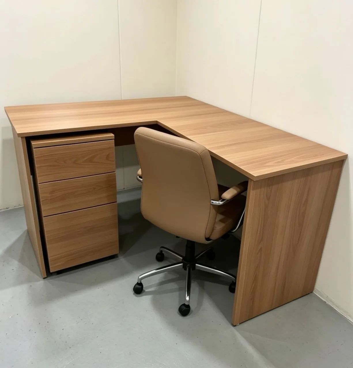 Mesa L com gaveteiro em mdf - Foto 2