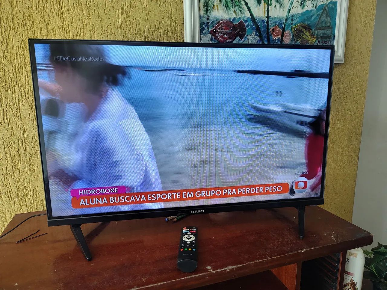 TV smart 32 polegadas Aiwa com controle estado de Nova em perfeito estado