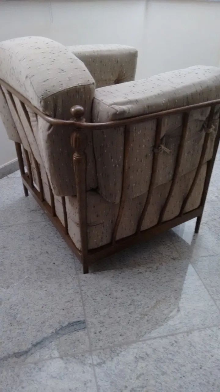 Poltrona MAC Design Antiga - Ferro e Tecido - Exclusiva e Rara - Foto 3