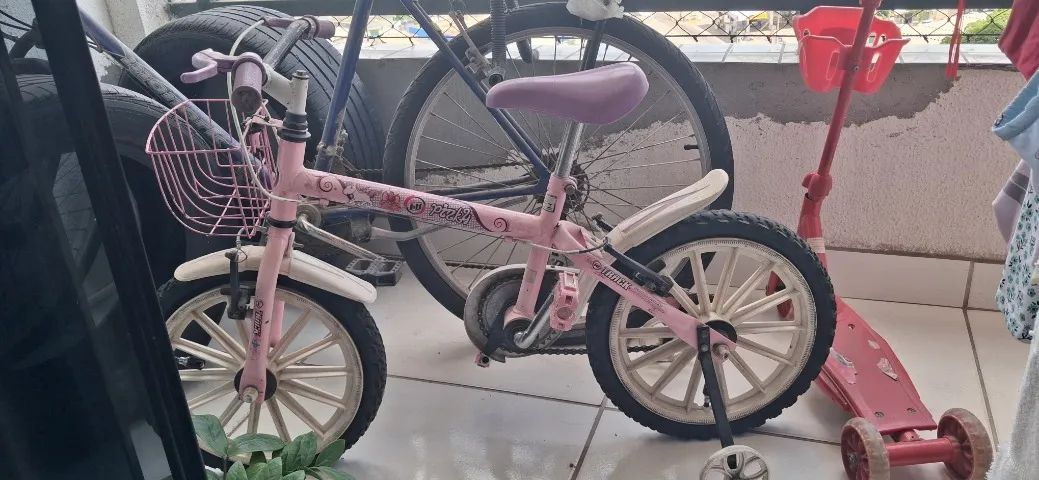 Bicicleta infantil aro 12 Rosa/Lilás  - Foto 6