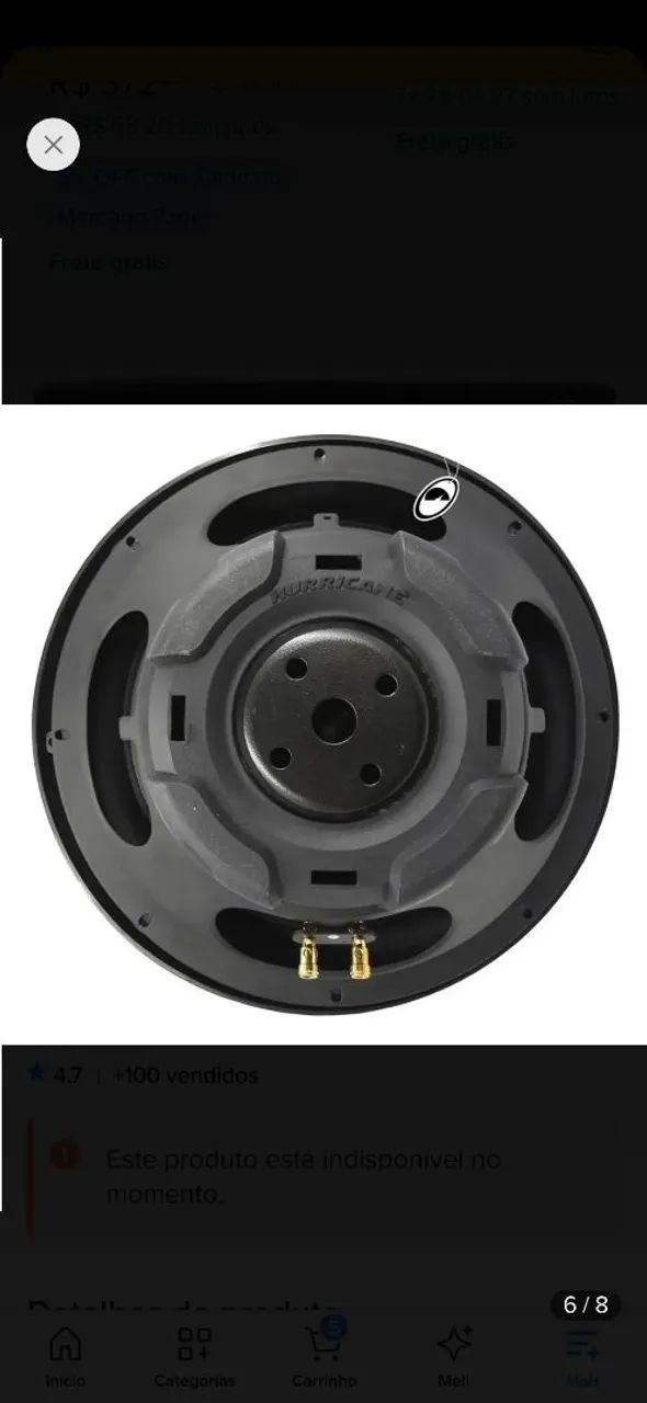 Vendo Caixa Dutada com auto falante Hurricane 12" - Foto 5