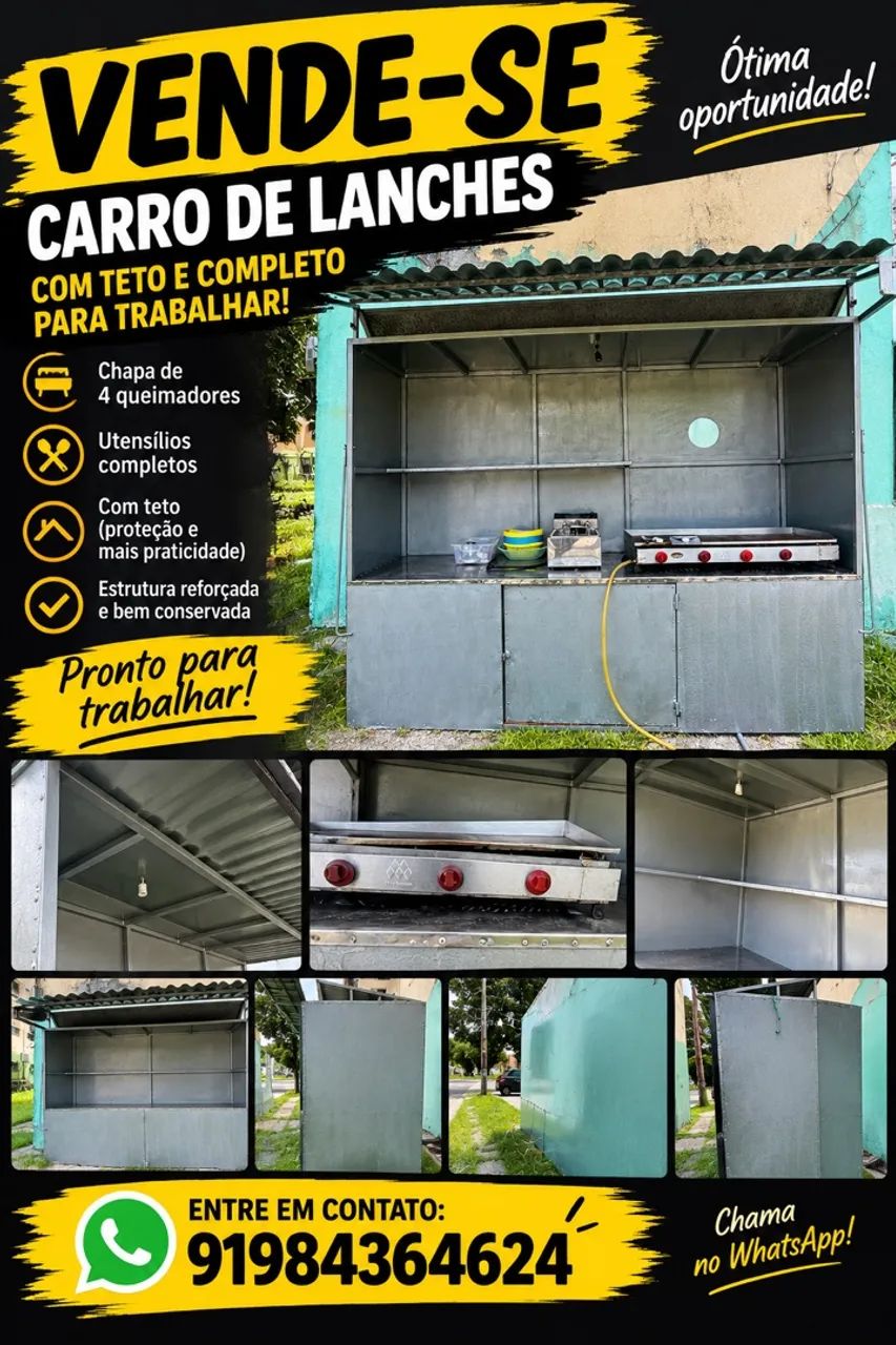 CARRO DE LANCHE COMPLETO 