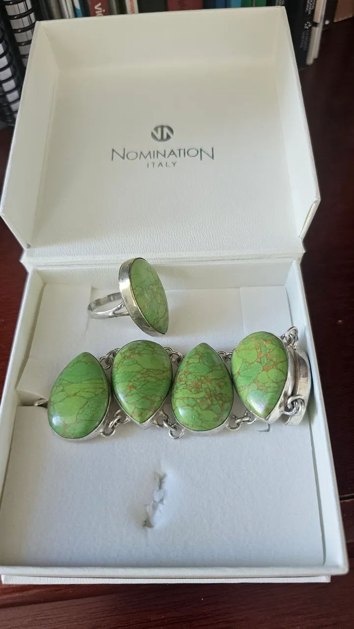 Pulseira Turquesa Verde mais anel