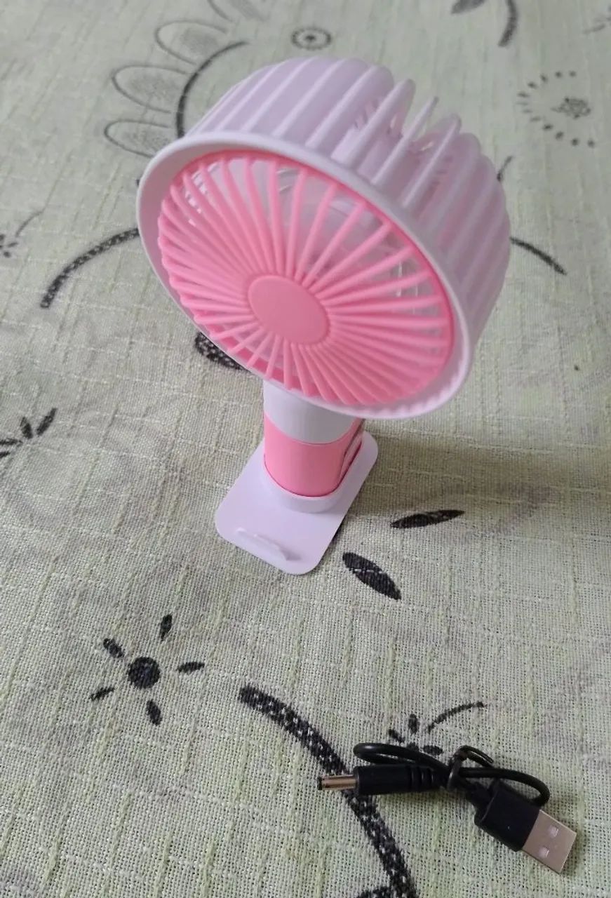 Ventilador com suporte - Rosa - Foto 2