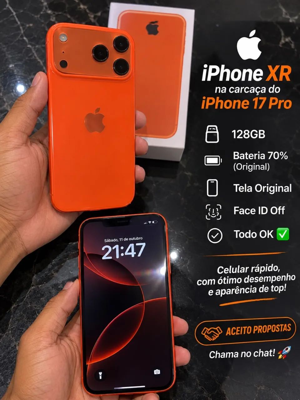 iPhone XR Na Carcaça Do 17 Pro