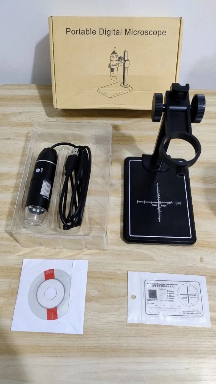 Microscópio digital com base