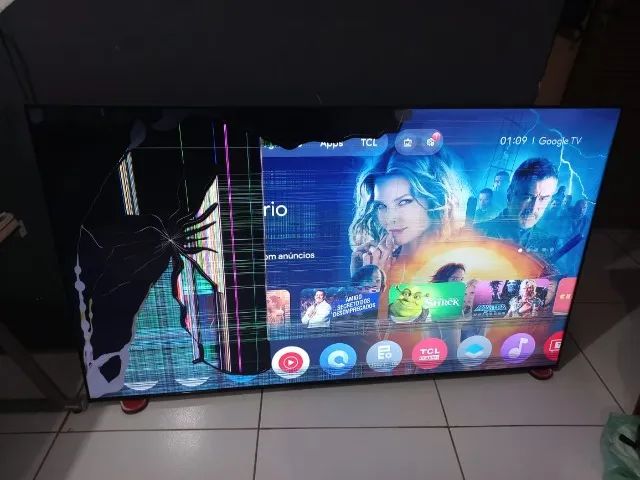 TV TCL 75" 4K - DISPLAY QUEBRADO