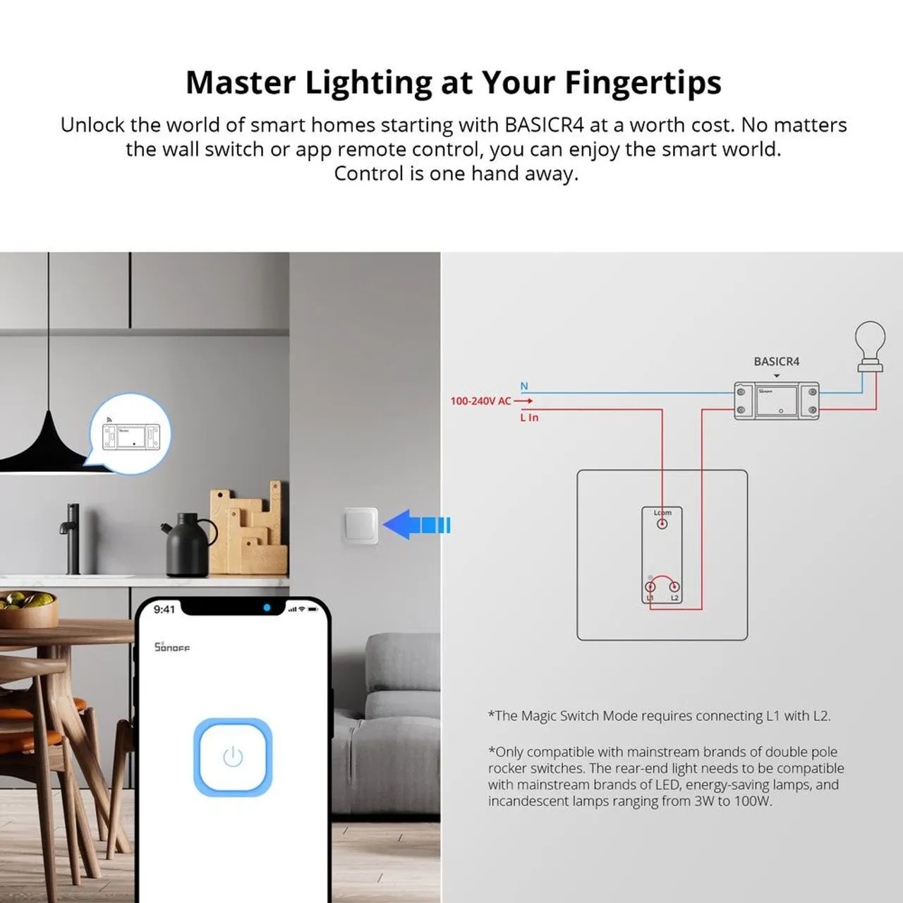 SONOFF BASICR4 Interruptor Inteligente Wi-Fi - Foto 4