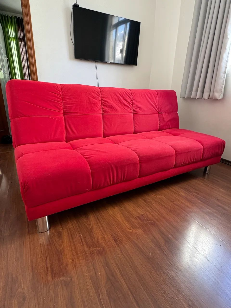     Sofá-Cama Retrátil Dobrável - Ótimo Estado