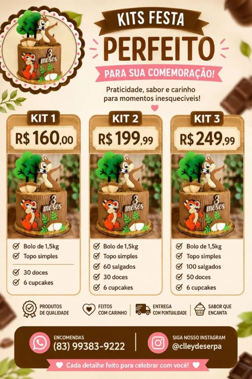 Kits festas preço único e qualidade em um só lugar 