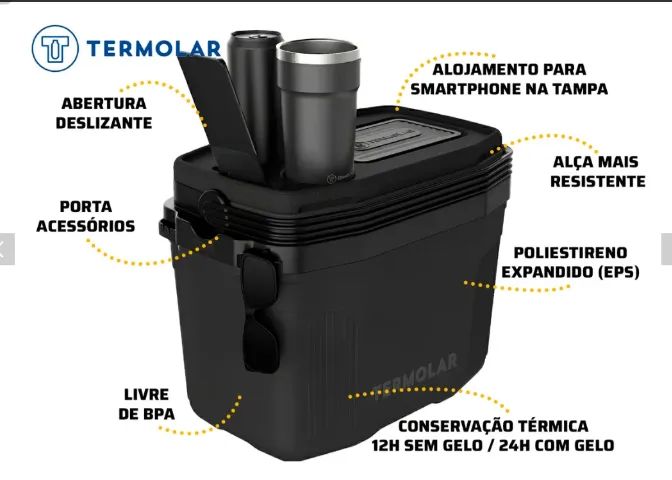 Caixa Termica Suv Cooler Com Alça 20 Litros Praia Pesca Camping - Foto 4