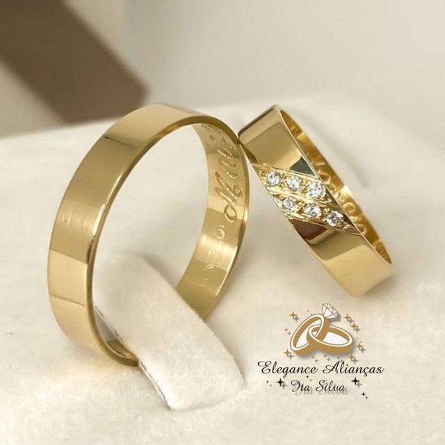 Par de Alianças em Ouro Promoção para o Dia dos Namorados - Foto 3