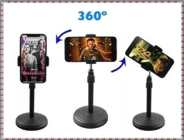 Suporte Tripé Celular Smartphone Mesa Portátil Selfie 360 graus