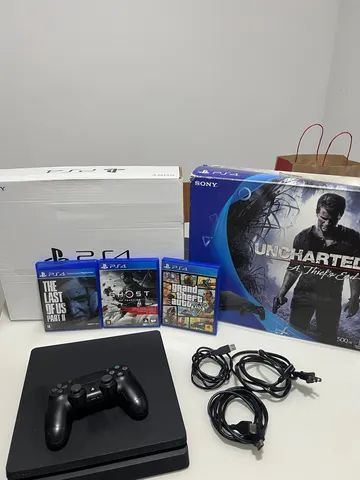 Playstation 4 slim uncharted 4 lacrado 500gb