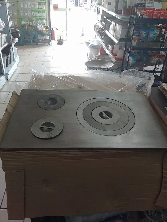 Chapa fogão a lenha 45x75 3f polida
