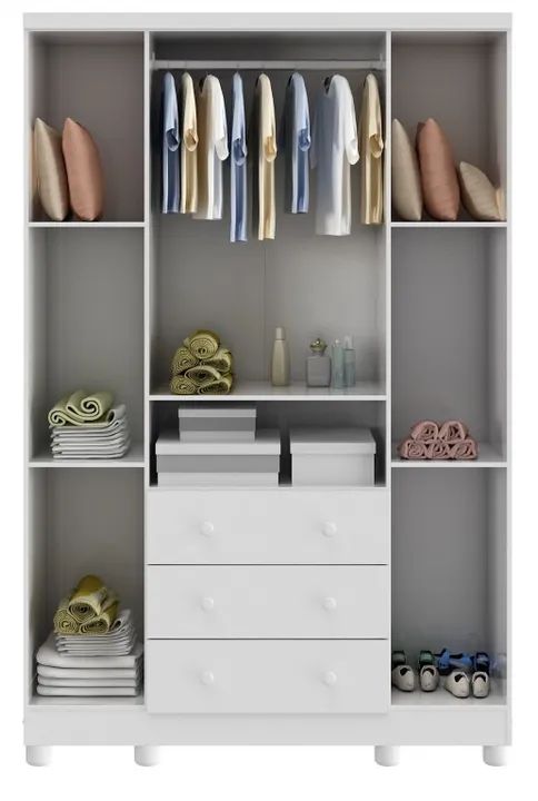 Guarda Roupa Infantil 4 Portas Junior 100% MDF (Novo) - Foto 3