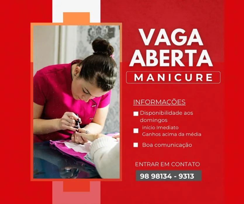 Vaga Manicure Disponível 