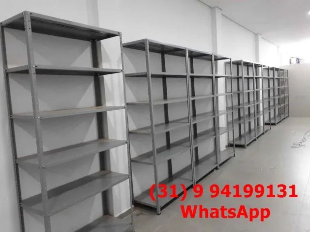 Estante Prateleira para Comércio e Lar Funda 40cm com Reforço Ômega - Entrega Grátis! Nova - Foto 5