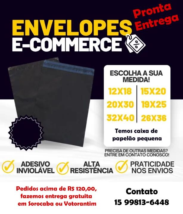 Envelope com Lacre Plástico Segurança Inviolável Cinza Embalagem Correio