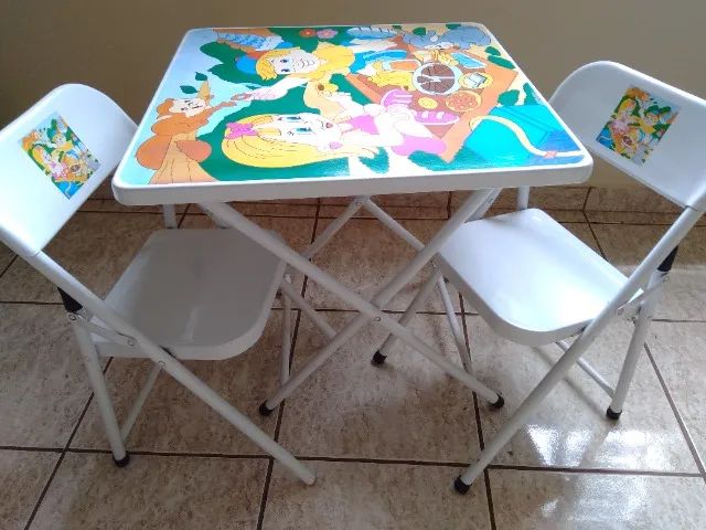 Mesa  infantil aço METALMIX + 2 cadeiras  - Foto 3