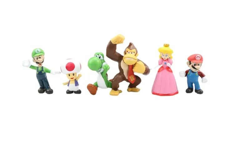 Kit com 06 bonecos miniatura, Super Mario Bros, pvc, action figure - Foto 2
