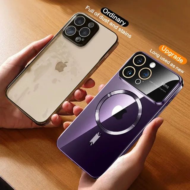 Promoção  - Case Magsafe Luxo Iphone 14 com Protetor de Lentes, Anti-riscos, Capa Iphone - Foto 6