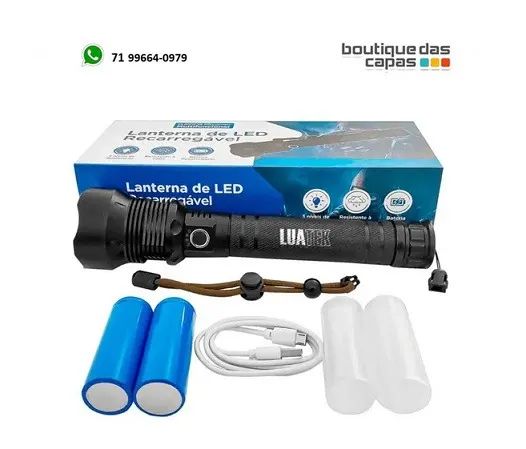 Lanterna Led P70 T9 Tática Super Potente Recarregável 500 Metros - Luatek - Foto 2