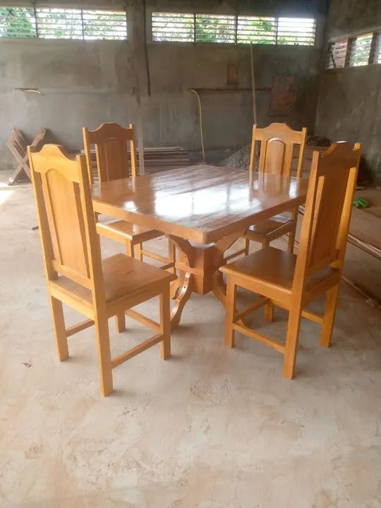 Conjunto de mesa de jantar com 4 cadeiras  - Foto 2