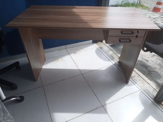 Mesa para escritorio wood com 02 gavetas  - Foto 4