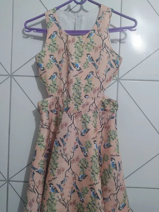 Vestido infantil com pássaros - Foto 2