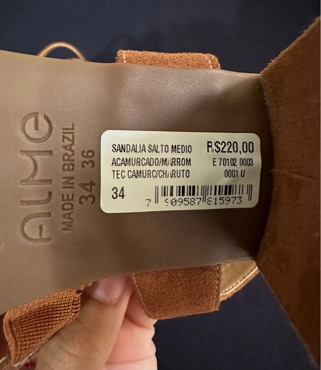 Sandálias ALME Marrom - Conforto e Estilo | TAM 34 - Foto 3