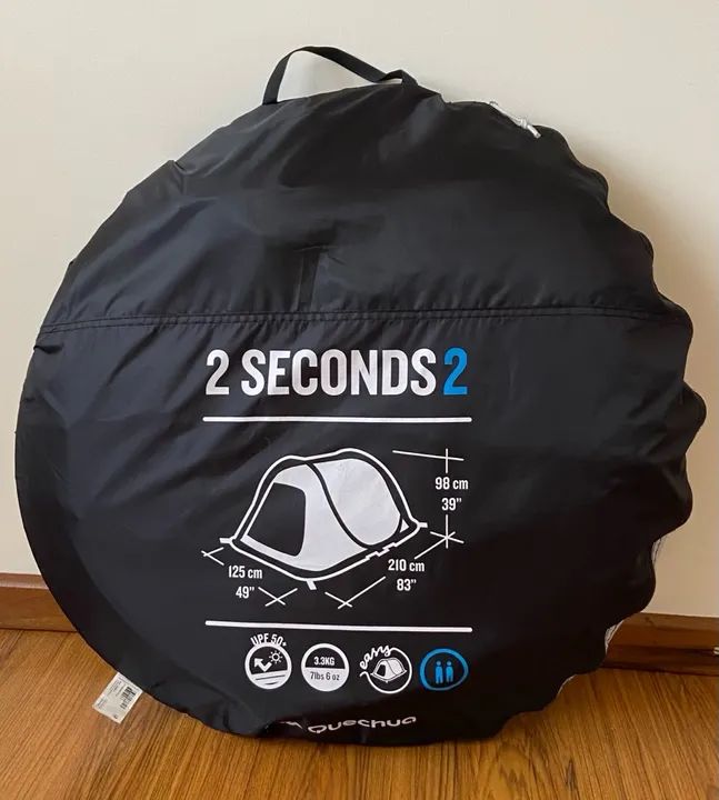Barraca Nova Quechua 2 seconds Easy Fresh & Black para 2 pessoas 
