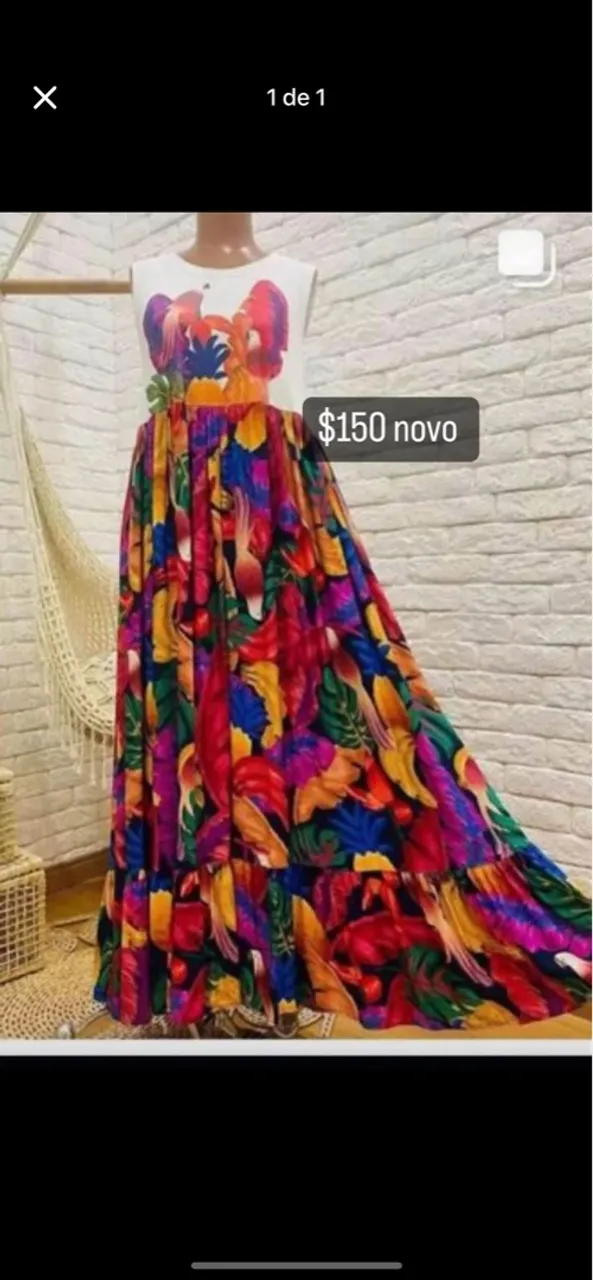 Vestido Longo Floral Colorido