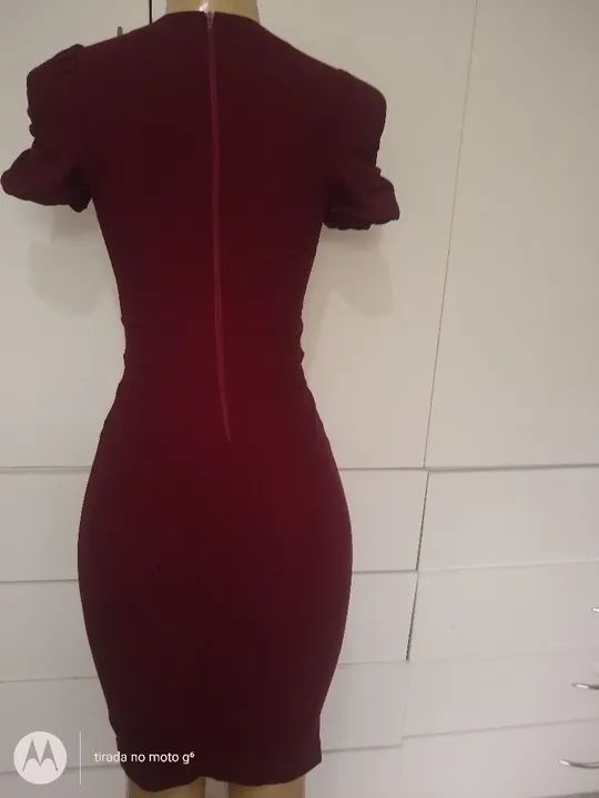 Vestido marsala elegante - Foto 2