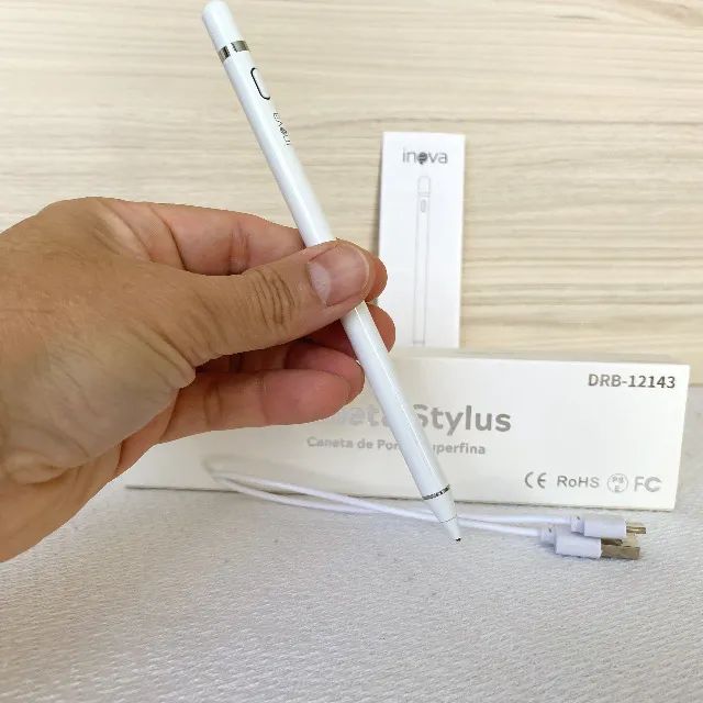 Caneta Stylus Touch Screen com Ponta Fina para Escrita e Desenho em iOs e Android - Foto 5