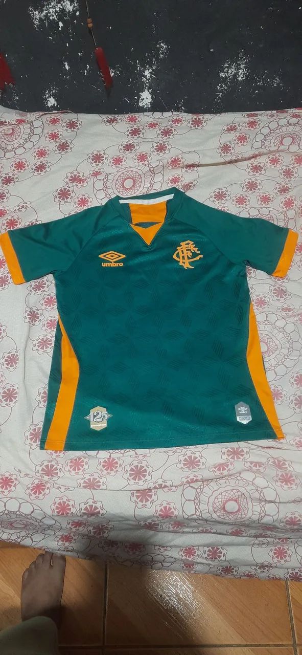 Camisa de Futebol Verde e Laranja - Foto 2