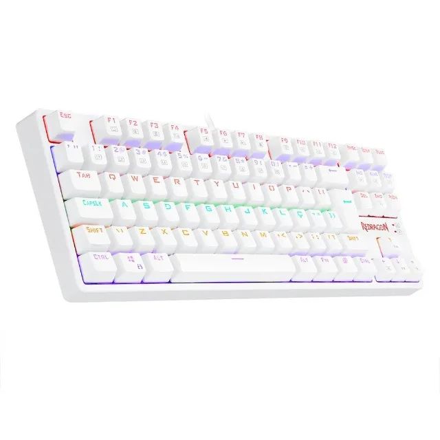 Teclado Mecânico 80% Redragon Daksa White Rainbow Switch Blue - WZetta - Foto 5