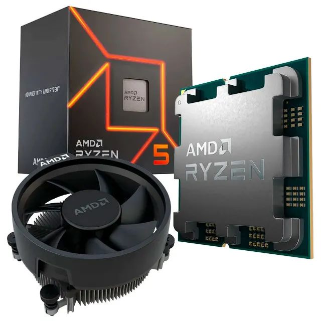 Processador AMD Ryzen 5 7600, até 5.1 GHz AM5, Com Cooler Wraith